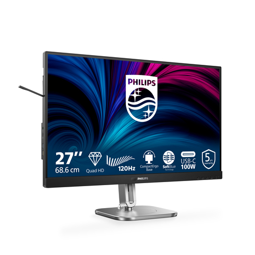 Philips 27B2U4601/00 Monitor PC 68,6 cm (27") 2560 x 1440 Pixel Quad HD LCD Grigio - immagine 3