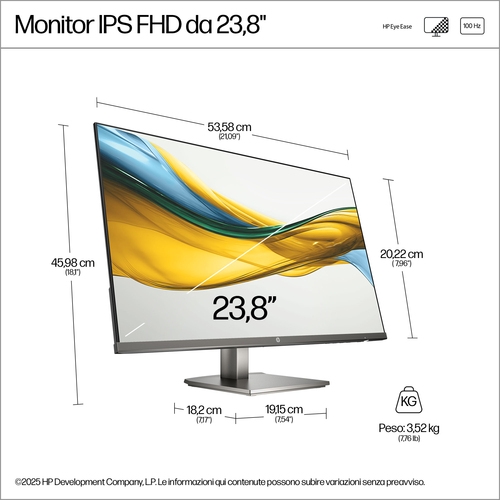 HP Series 5 Monitor serie 5 FHD da 23,8" – 524da - immagine 5