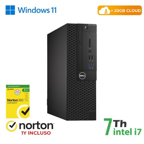 PC DELL RINOVO REFURBISHED Optiplex 3050-7050 RN44622311 SFF i7-7x00 8GB SSD256GB W11P CLOUD 20GB + NORTON