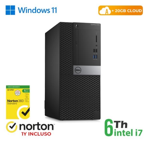 PC DELL REFURBISHED Optiplex 3040 RN41632311 TOWER i7-6x00 16GB SSD256GB W11P CLOUD 20GB + NORTON