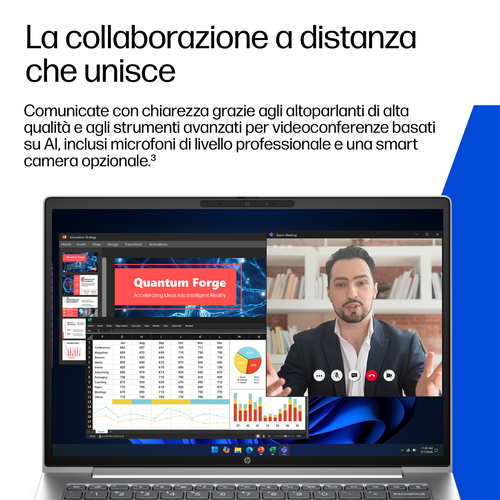 HP DQ6N0AT laptop Intel Core 7 350 Computer portatile 35,6 cm (14") WUXGA 16 GB LPDDR5x-SDRAM 512 GB SSD Wi-Fi 7 (802.11be) Windows 11 Pro AI PC Argento - immagine 4
