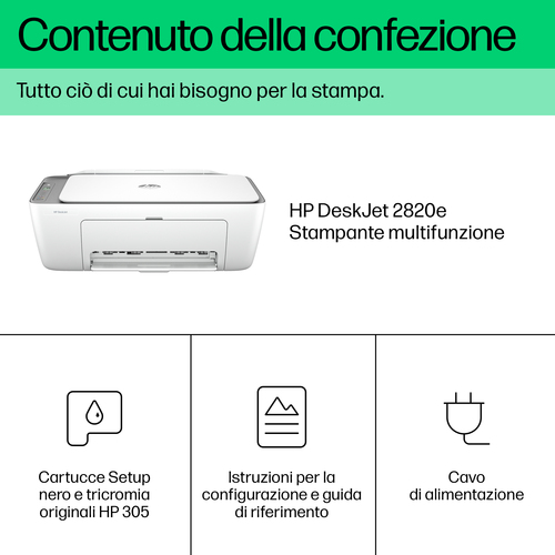 HP DeskJet 2822e Wireless All-in-One Colore Stampante, Instant Ink; Fotocopiatrice, scanner - immagine 6