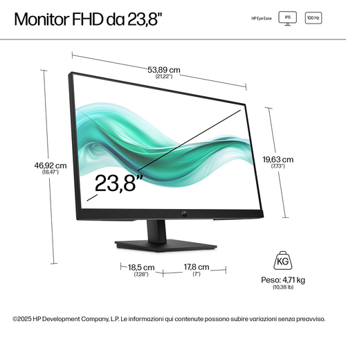 HP Series 3 Pro Monitor serie 3 Pro FHD 23,8" – 324ph - immagine 5