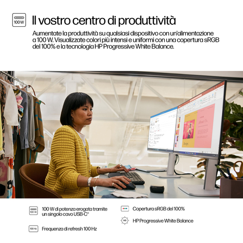 HP Series 5 Pro Monitor serie 5 Pro FHD USB-C da 23,8" - 524pu - immagine 7