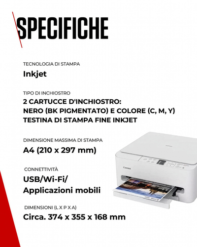 Canon PIXMA TS6550i Ad inchiostro A4 1200 x 1200 DPI Wi-Fi - immagine 6