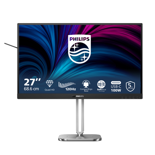 Philips 27B2U4601/00 Monitor PC 68,6 cm (27") 2560 x 1440 Pixel Quad HD LCD Grigio - immagine 2
