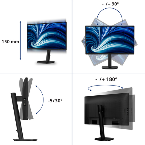Philips Serie 3000 27B2N3200J/00 Monitor PC 68,6 cm (27") 1920 x 1080 Pixel Full HD LCD Nero - immagine 4