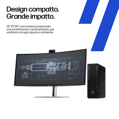 HP Z2 SFF G1i Wolf Pro Security Edition Intel Core Ultra 7 265 32 GB DDR5-SDRAM 1 TB SSD NVIDIA RTX A1000 Windows 11 Pro Stazione di lavoro AI Workstation, AI PC Nero - immagine 6