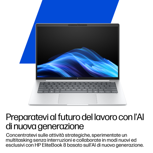 HP EliteBook 8 G1i Notebook Next Gen AI Wolf Pro Security Edition Copilot+ PC Intel Core Ultra 7 256V Computer portatile 35,6 cm (14") WUXGA 16 GB LPDDR5x-SDRAM 512 GB SSD Wi-Fi 7 (802.11be) Windows 11 Pro Argento - immagine 8