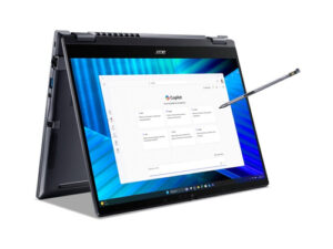 Acer TravelMate TMP414RN-55- TCO-59JS Intel Core Ultra 5 225U Ibrido (2 in 1) 35,6 cm (14") Touch screen WUXGA 16 GB DDR5-SDRAM 1 TB SSD Wi-Fi 7 (802.11be) Windows 11 Pro Italiano Blu