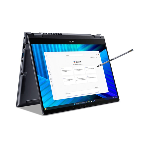 Acer TravelMate TMP414RN-55- TCO-59JS Intel Core Ultra 5 225U Ibrido (2 in 1) 35,6 cm (14") Touch screen WUXGA 16 GB DDR5-SDRAM 1 TB SSD Wi-Fi 7 (802.11be) Windows 11 Pro Italiano Blu