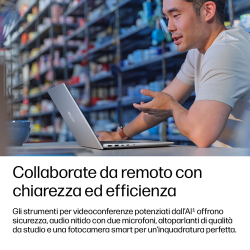 HP DP9J3AT laptop Copilot+ PC Intel Core Ultra 7 Computer portatile 35,6 cm (14") WUXGA 16 GB DDR5-SDRAM 512 GB SSD Wi-Fi 7 (802.11be) Windows 11 Pro Argento - immagine 6
