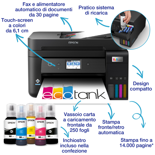 Epson EcoTank ET-4800 stampante multifunzione a serbatoio - immagine 18
