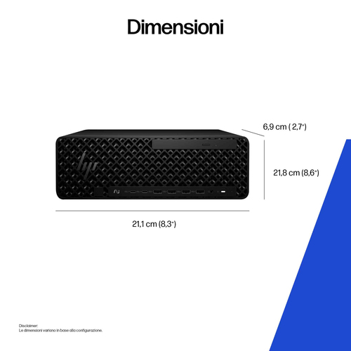 HP Z2 SFF G1i Wolf Pro Security Edition Intel Core Ultra 7 265 32 GB DDR5-SDRAM 1 TB SSD NVIDIA RTX A1000 Windows 11 Pro Stazione di lavoro AI Workstation, AI PC Nero - immagine 5