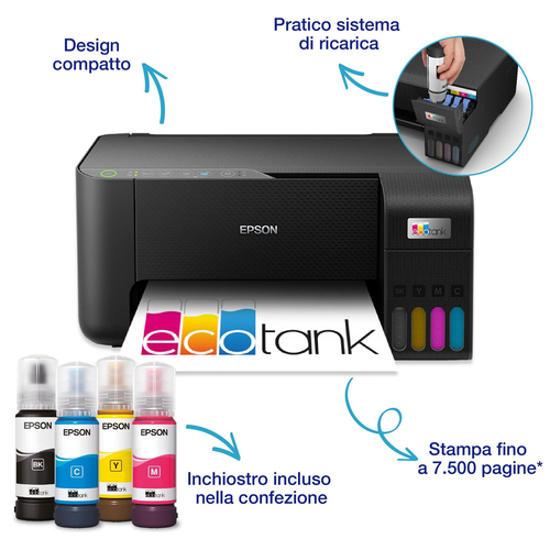 Epson EcoTank ET-2860 stampante multifunzione a serbatoio - immagine 10